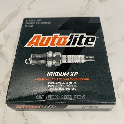 Autolite Iridium XP Spark Plugs 4 Pack XP5263 Finewire Double Precious Metal