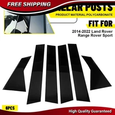 6PCS Exterior Door Window Pillar Post Trim Cover For 2014-2022 Range Rover Sport