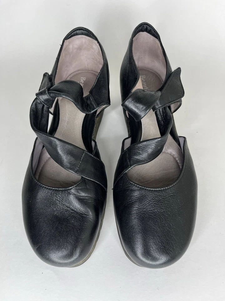 Beautifeel Mujer Zapatos Maryjanes Tacón Cuña Mujer Talla 38 EE. UU. 7 Cuero Negro Foto 4 de 4