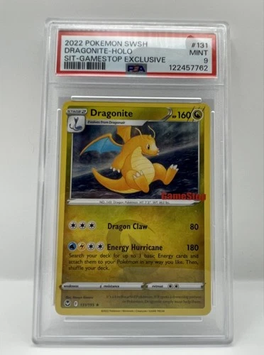 PSA 9 Dragonite Gamestop Exclusive Promo 131 Mint 2022 Silver Tempest Pokémon