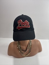 Polo Ralph Lauren Baseball Cap Hat Black Script Logo Strapback Classic City