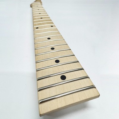 25.5 inches 22 frets Guitar neck maple stainless steel exquisite inlay unpainted