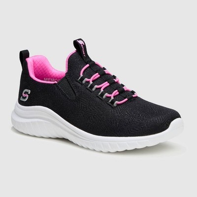S Sport By Skechers Kids' Vana Sneakers - Black 3: Slip-On, Cushioned Insole,