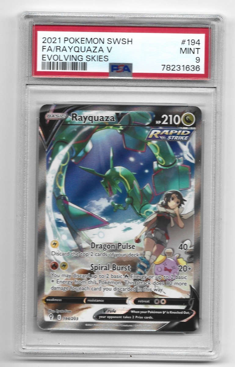 Rayquaza V (Alternate Full Art) 194/203 SWSH07: Evolving Skies