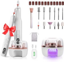 Fresa per Unghie Professionale, Senza Fili 13 in 1 Lampada UV e schermo LED +kit