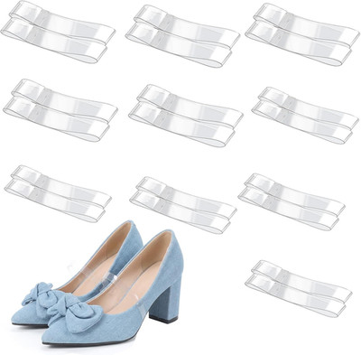 10 Pairs Clear Shoe Straps for High Heels Invisible Elastic Anti-Slip TPU Bands