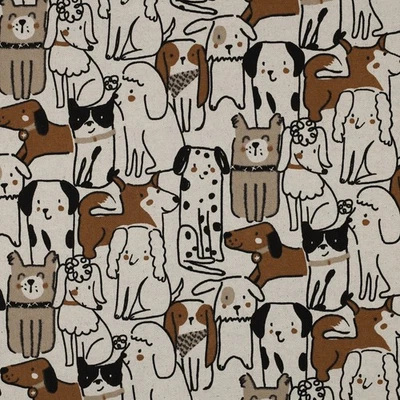 Öko-Tex Canvas-Baumwolle - Look Dogs 50 x 140 cm - Bild 1 von 3