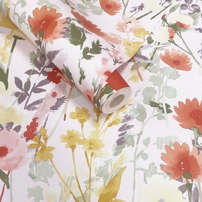 Catherine Lansfield Countryside Floral Wallpaper Pink Colour Code 206542