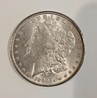 1890 Morgan Silver Dollar Coin, Gem BU, Minor Toning