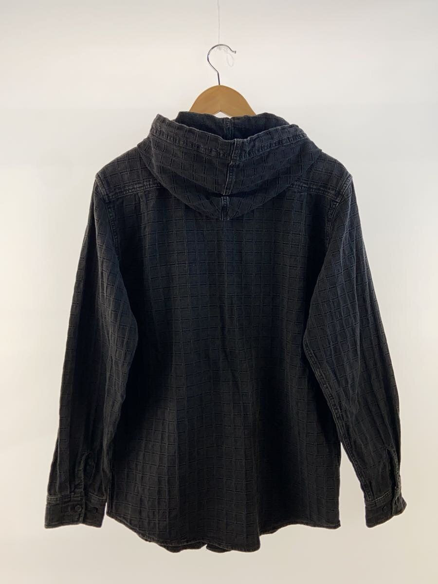 Supreme long sleeve shirt mini plaid hooded M cotton Black Supreme long sleeve shirt mini plaid hooded M cotton Black