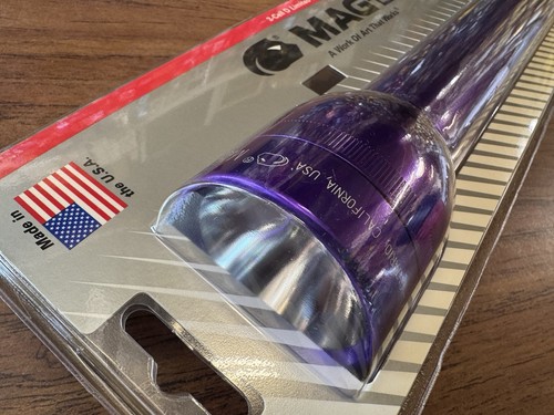  Maglite S3D986 3-Cell D Incandescent Flashlight purple anodized aluminum alloy  - Picture 3 of 11