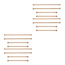  4er-Set Wandteppich-Präsentationsstangen – 23 cm/30 cm lange Holzstangen für