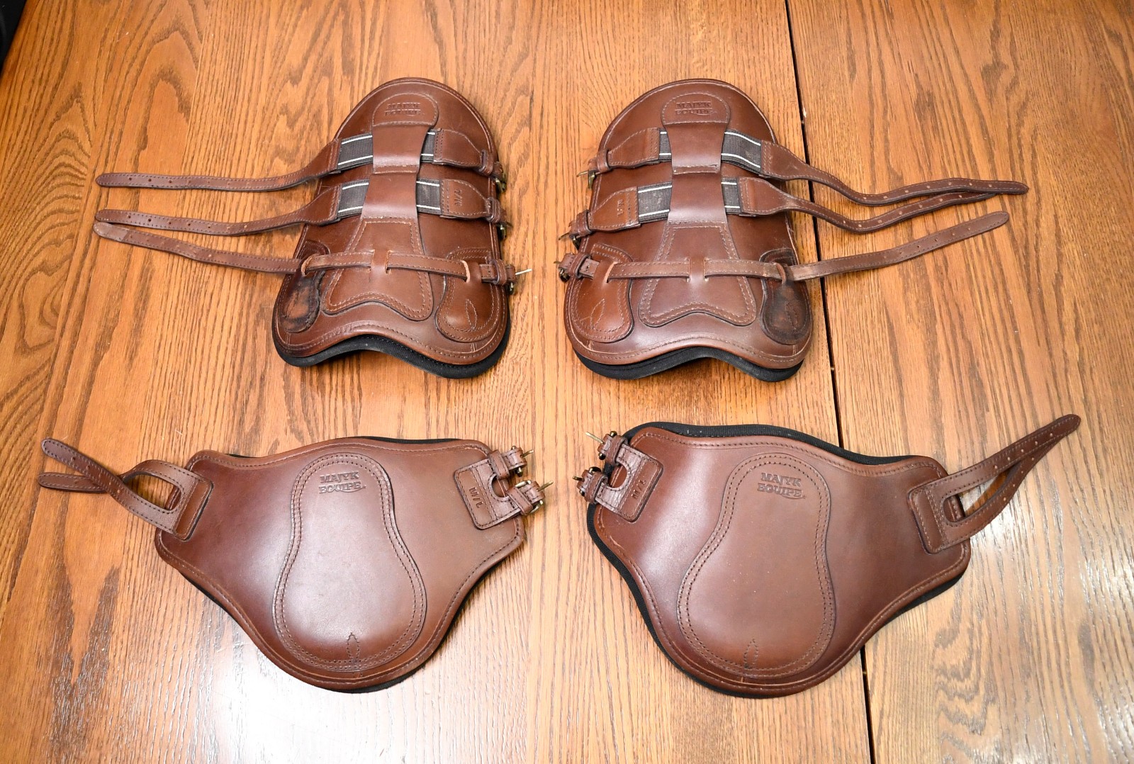 Majyk leather open front boots + hinds brown M/L $389