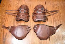 Majyk leather open front boots + hinds brown M/L $389