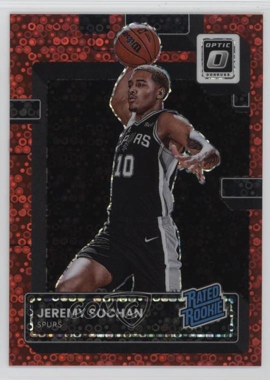 2022 Donruss Optic Rated Rookie Fast Break Red Prizm /75 Jeremy Sochan #236 1nq