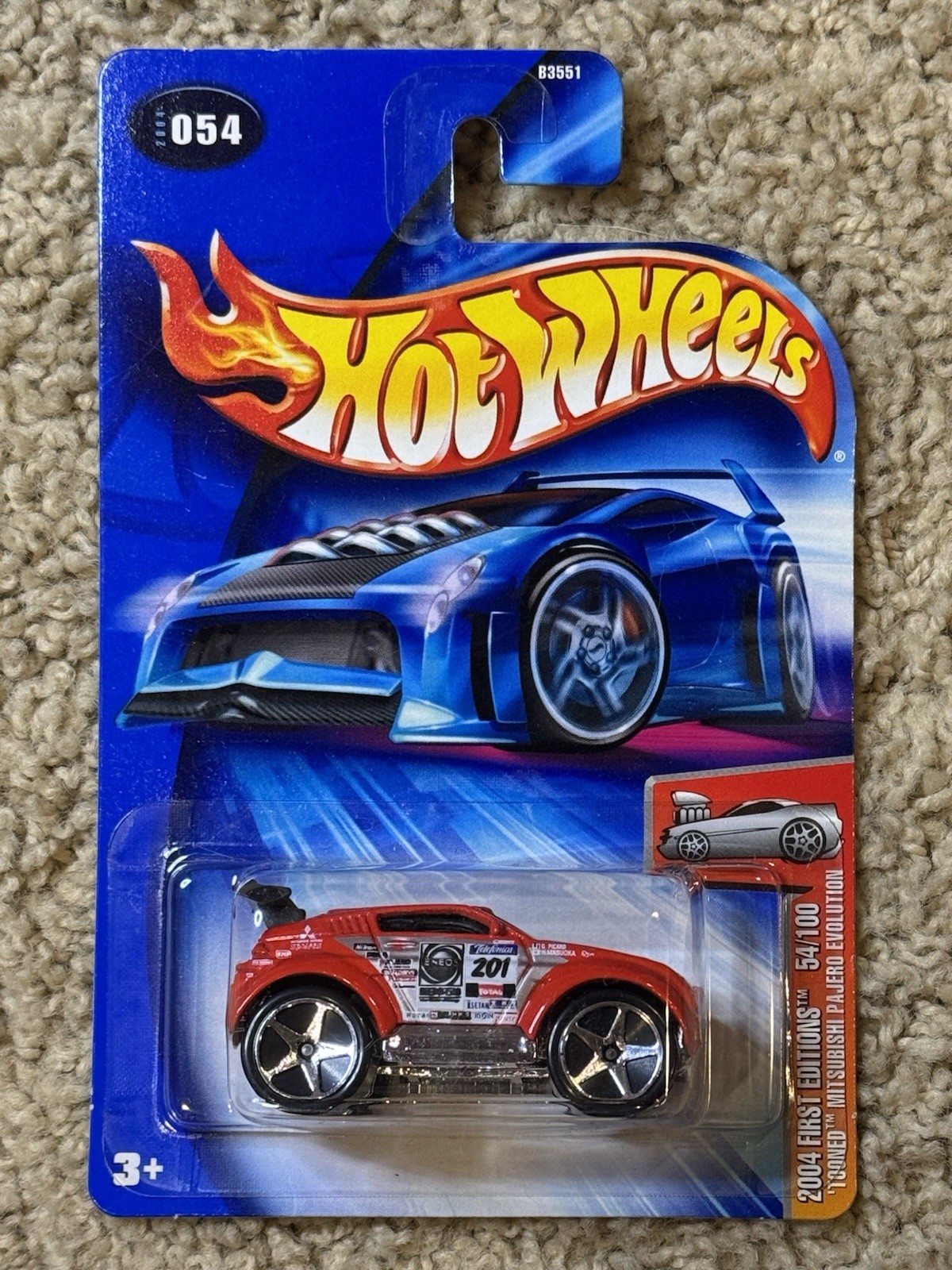 2004 Hot Wheels First Editions 'Tooned Mitsubishi Pajero Evolution 54/100