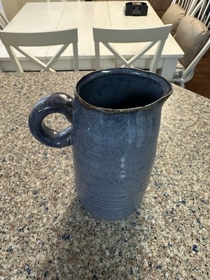 Handmade 7  Pitcher Stoneware Studio Pottery Artisan Made