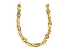 10k Solid Yellow Gold Handmade 8mm Curb Link Bracelet, 8"