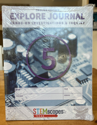 STEMscopes  TEXAS Grade 5 Explore Journal   Sealed Set (3 Books, English Edition
