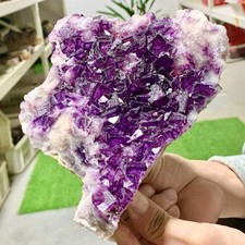 2.38LBInner Mongolia Natural Fluorite Purple Edged Cube Crystal Mineral Specimen