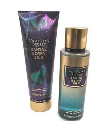 VICTORIA'S SECRET-Santal Berry Silk- Fragrance Mist + Lotion SET- 8.4 oz /8.0 OZ
