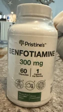 PRISTINE'S Benfotiamine 300mg High Bioavailability Nerve Support 60 Capsules B1