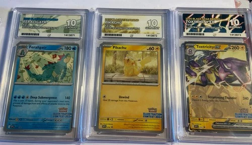 Pokémon Illustration Contest 2024 Scarlet Violet Promo Graded Ace 10 Sequential