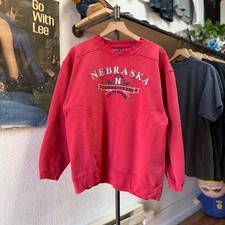 Vintage 90s Nebraska Huskers Embroidered Crewneck