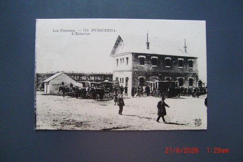 Spain Puigcerda railway station used 1928