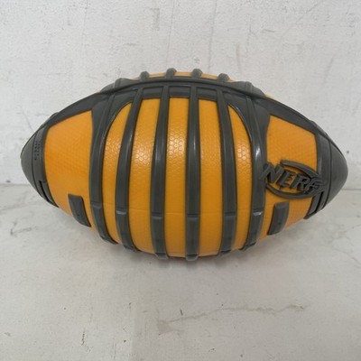 NERF Sports Football 9'' Blitz All Weather Orange Foam Gray Rubber Grip Hasbro