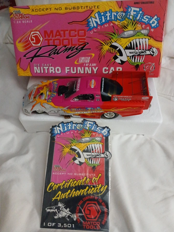 NHRA Nitro Fish Funny Car 2000 Racing Champions escala 1:24 diecast marca (sin usar, en caja) Foto 2 de 4