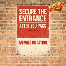 Keep Gate Closed Dogs In Yard Personalized Aluminum Tin Metal Sign 12x8