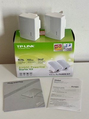TP-Link TL-PA4010P AV600 Passthrough Powerline Adapter Single Port X 2