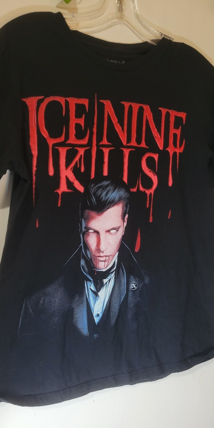 Ice Nine Kills Kiss Of death 2024 Tour Adults Medium Metal Graphic Black T-shirt