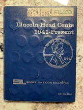 #8 Whitman Coin Folder Lincoln Cent 1941-MISSING 1960SD-68 Album #8 W/(68) Coins