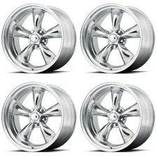 Set 4 American Racing Vintage Vn515 Torq Thrust Ii 15x7 5x5 Polished Wheels -6mm