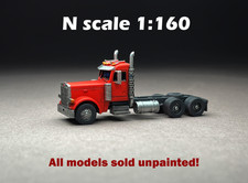 N Scale 1:160  UNPAINTED 379, long nose, 220 WB, factory stacks - NOT A TOY 