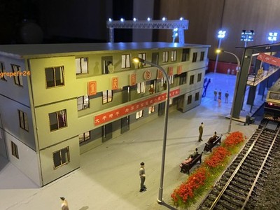 1:87 Railway Maintenance Yard 3-story Building Model Layout Diorama Scenery Part