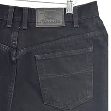 VTG Route 66 Relaxed Fit Black Mom Jeans High Waisted Tapered Leg 17/18 32x31