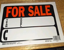 For Sale Sign - 9 in. x 12 in. Durable, Weatherproof, Easy to Read. New. Plastic