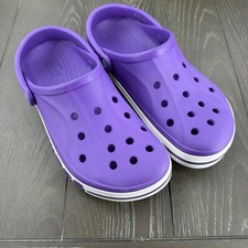 Purple Iconic Comfort Crocs - Purple/White Size M-9/W-11