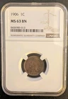 1906 P Indian Head Penny NGC-GRADED MS63 BROWN BEAUTIFUL COIN 😍😍 🔥🔥