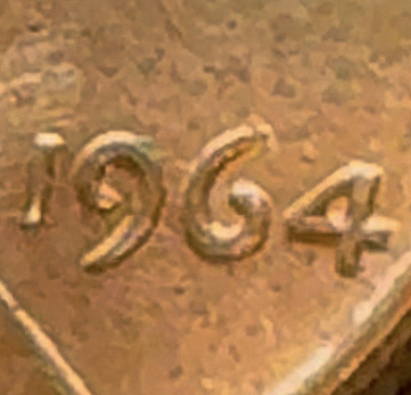 Lincoln Memorial Small Cent BN Bronze Circulated 1964 DDO