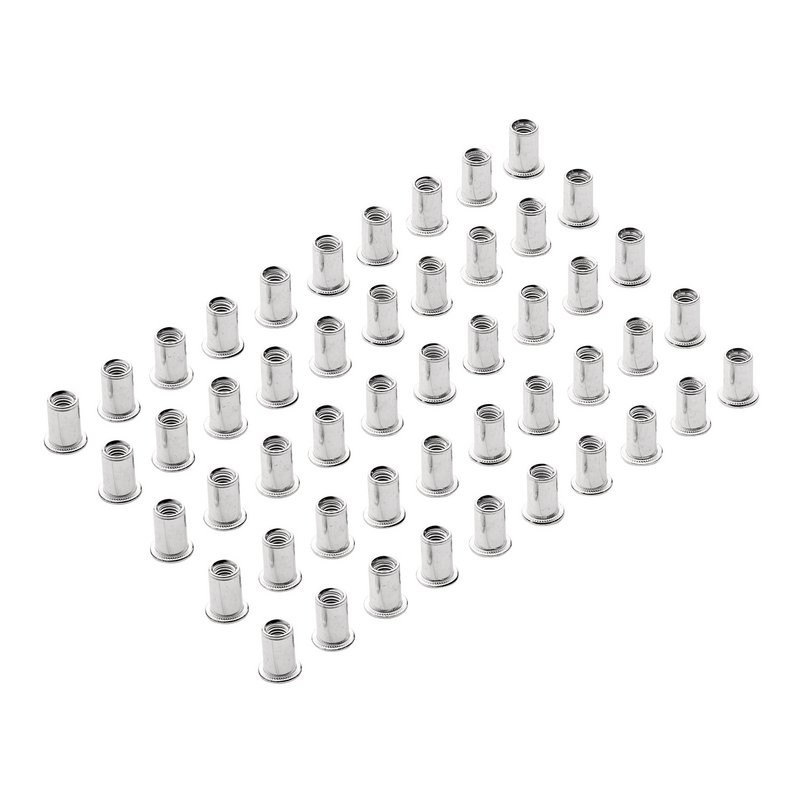 Draper Zinc Plated Threaded Insert Rivet Nuts, M6 x 1.0mm Pack of 50 Stock:04053