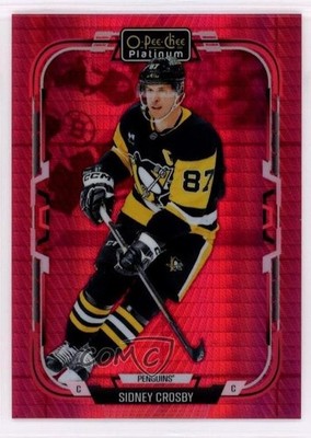 2025-26 O-Pee-Chee Platinum Red Prism /199 Sidney Crosby #52 12a0