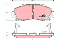 Trw GDB3177 Bremsbelagsatz, Scheibenbremse FüR Honda