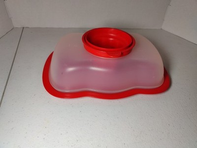 NEW Tupperware Jel Ring Mold Red Sheer Jello Mold Rectangle #5135A-2 FREE SHIP!!