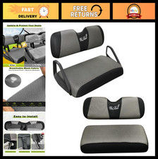 Golf Cart Seat Covers Front Rear Set - Breathable Mesh, Sweat-Proof, Easy Inst
