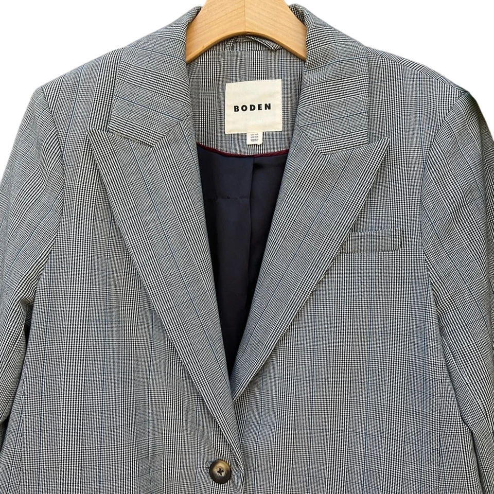 Chaqueta Blazer Boden Mujer’s The Bloomsbury Lana Talla 10 Gris Oficina Primavera Nuevo sin Etiquetas Foto 4 de 4