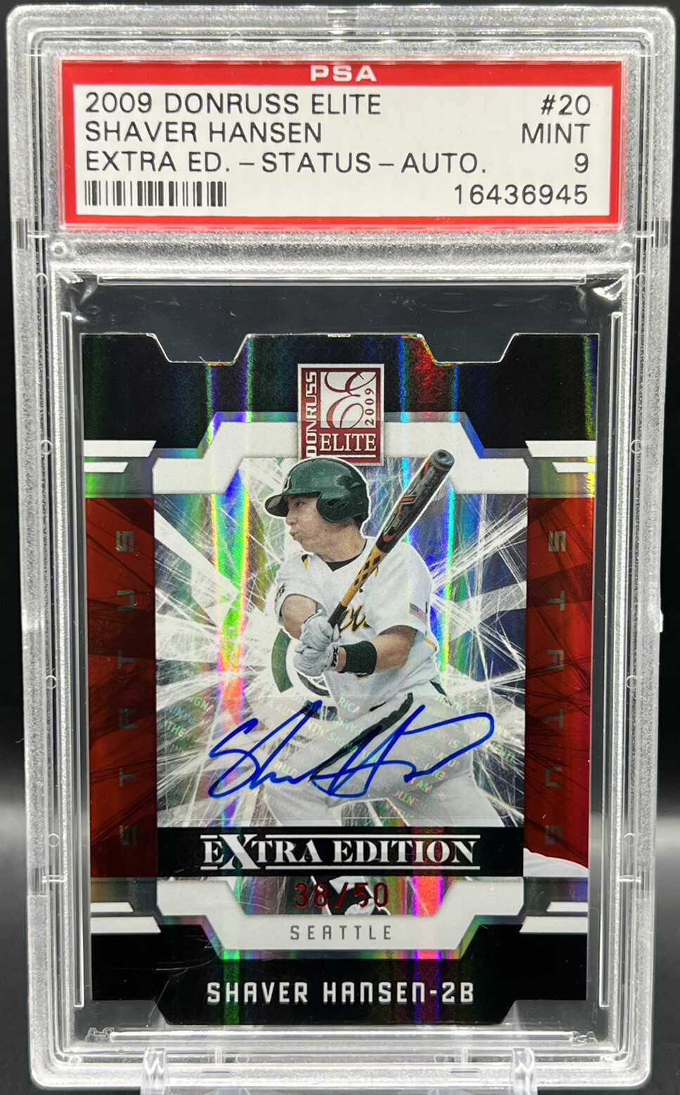 Hansen 38/50 Psa 9 *top Pop 1* Mariners Auto Rc